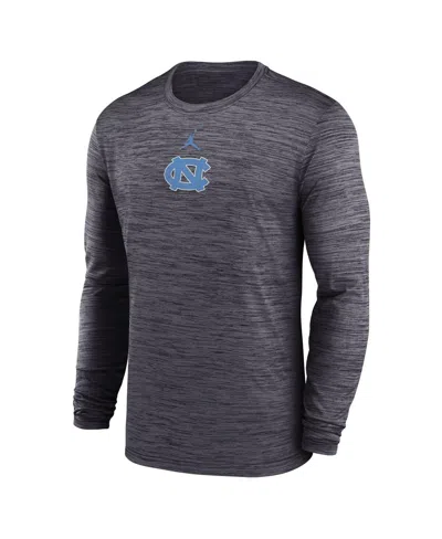 Jordan Men's North Carolina Sideline Velocity  Brand Dri-fit College Long-sleeve T-shirt In Black