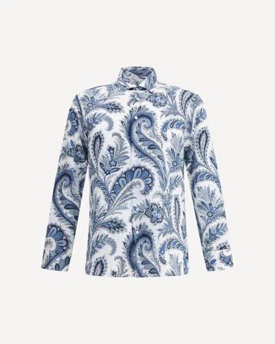 Etro Floral Paisley Button-up Shirt In Blue