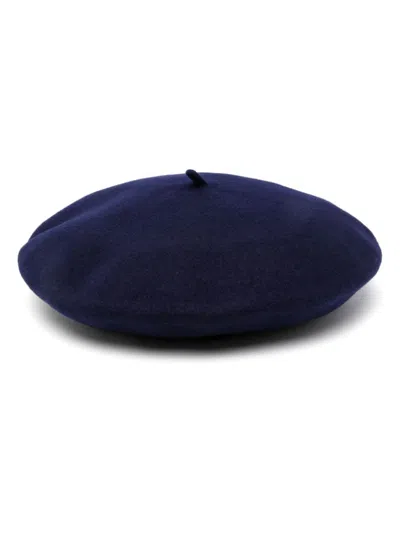 Borsalino Navy Blue Wool Basque Hat In Blue