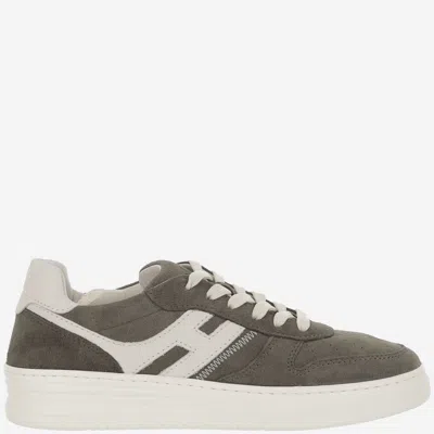 Hogan Lace-up Suede Sneakers With Memory Foam Insole In Gray