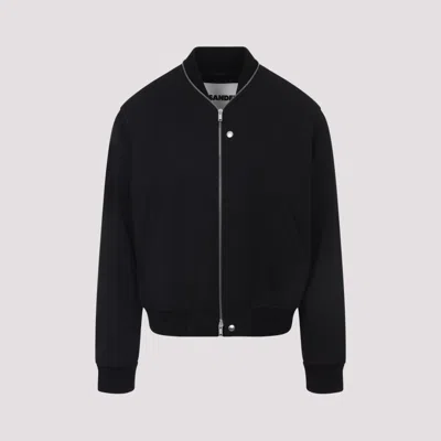 Jil Sander Zip-up Bomber Jacket In Black