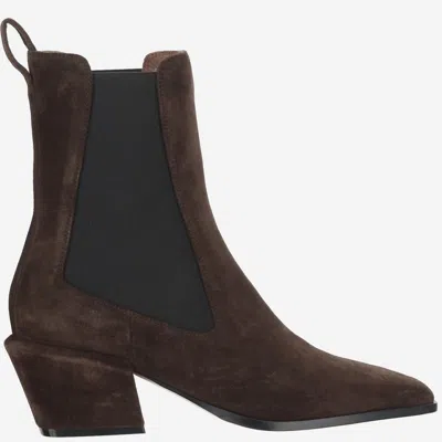 Paris Texas Bettina Anke Boot 50 Texan Ankle Boots In Brown Suede In Brown