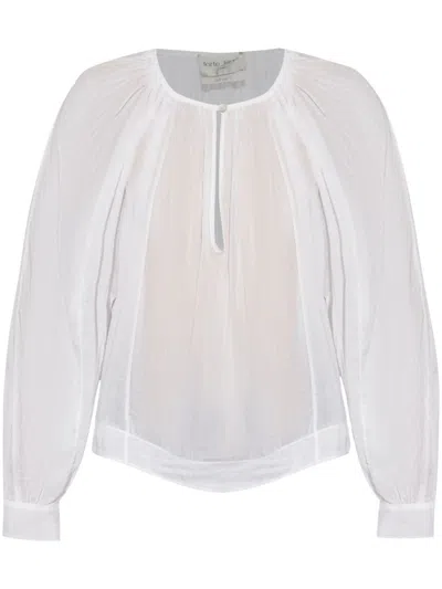 Forte Forte Silk And Cotton Blend Blouse With Button Detail