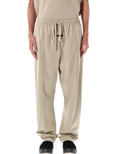 Fear Of God Vintage Core Fleece Sweatpants With Elastic Cuffs And In-seam Pockets In Neutral