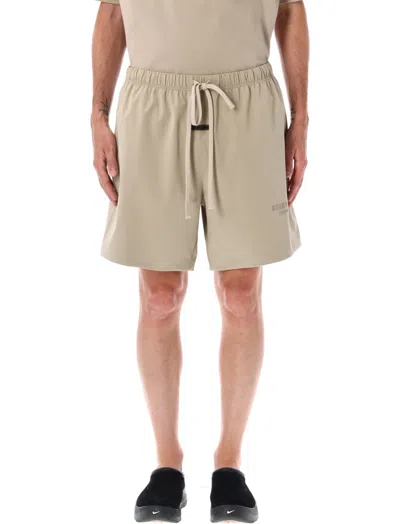 Fear Of God Relaxed Fit Nylon Soccer Shorts With Elongated Drawstring And Sleek Logo