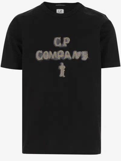 C.p. Company Cp Company Cotton Logo T Shirt In Black