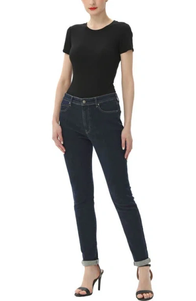 Kimi & Kai Crew Neck Basic Bodysuit In Black