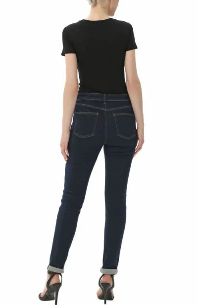 Kimi & Kai Crew Neck Basic Bodysuit In Black