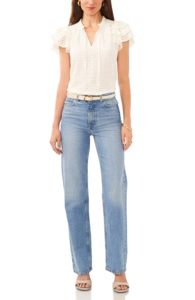 1.state Lace Flutter Sleeve Top