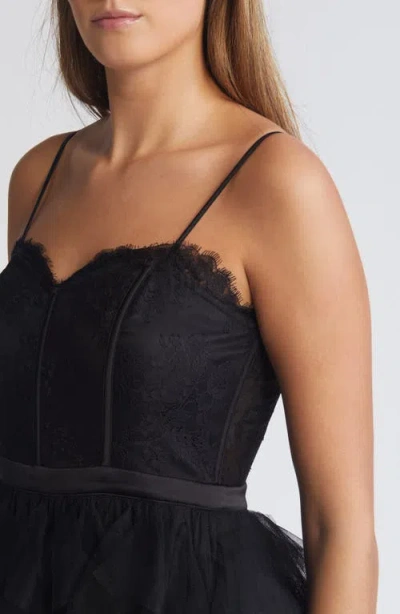 Chelsea28 Corset Lace & Tulle Gown