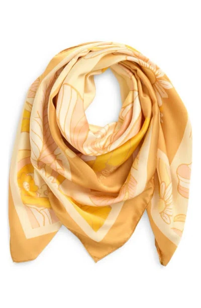 Lack Of Color Retro Floral Square Scarf