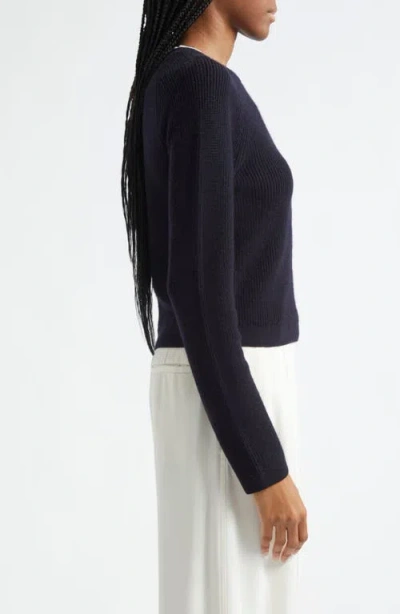 Vince Contrast Color Cashmere-blend Pullover
