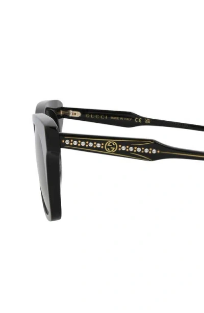 Gucci 55mm Square Crystal Embellished Sunglasses