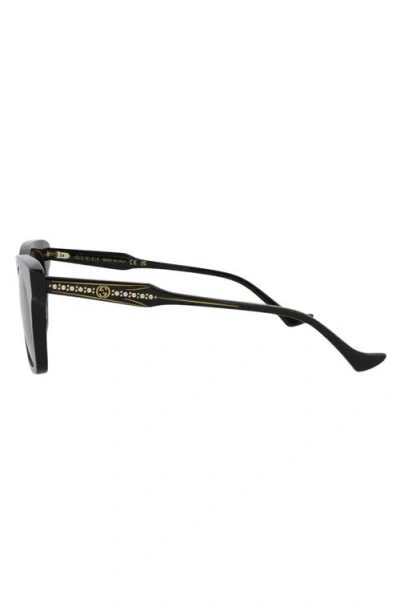 Gucci 55mm Square Crystal Embellished Sunglasses