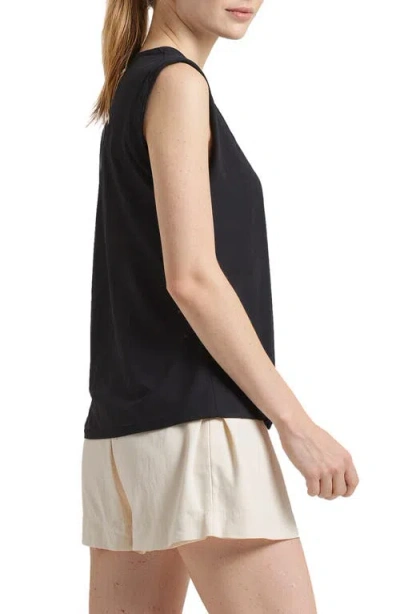 Three Dots Kimberly Cotton Jersey Muscle Tank