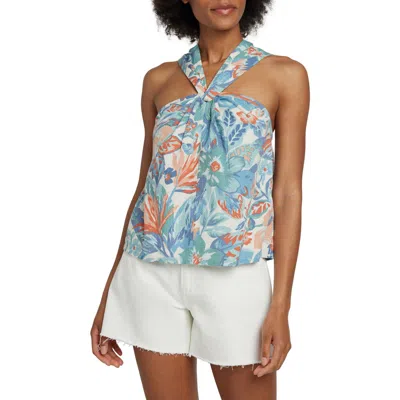 Faherty Bay Twist Organic Cotton Top In Blue