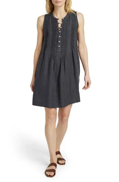 Faherty Isha Linen Denim Shift Dress