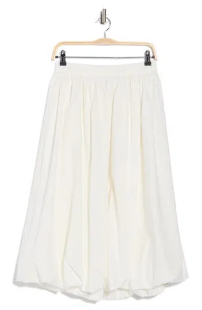 Vero Moda Friba Cotton Blend Bubble Hem Skirt In White