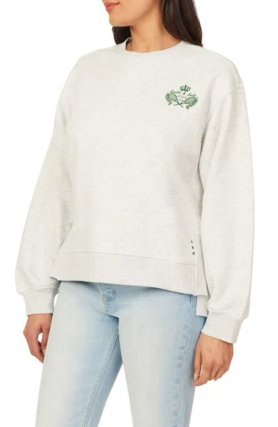 Scotch & Soda Oversize Side Vent Sweatshirt In Gray