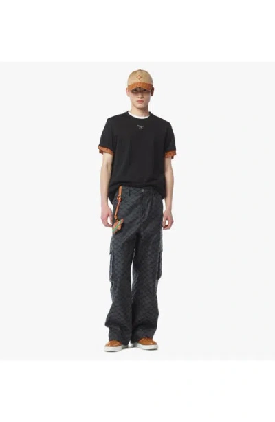 Mcm Essential Logo Print T-shirt In Black