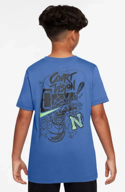 Nike Kids' Court Vision Graphic T-shirt In Blue