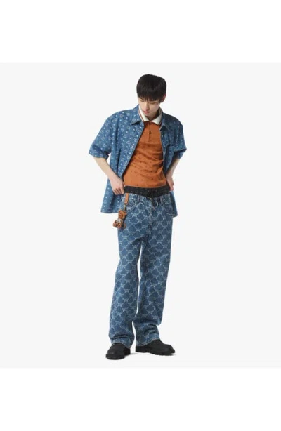 Mcm Monogram Shirt In Blue