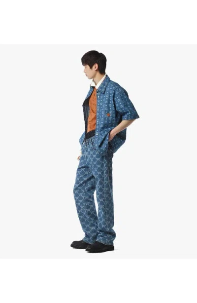Mcm Monogram Shirt In Blue