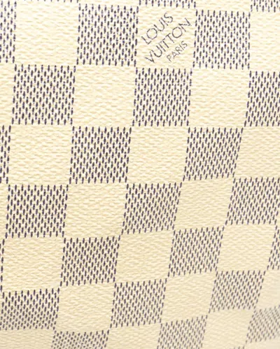 Pre-owned Louis Vuitton Damier Azur Speedy 30 Bag In White