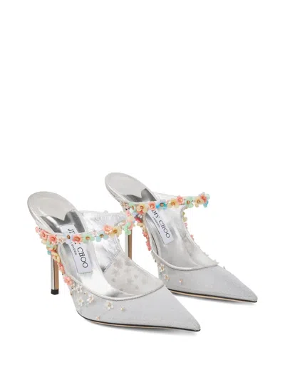 Jimmy Choo Sabot Daisy In Rete Argento  Donna In Silver