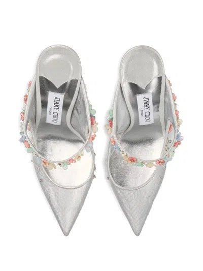 Jimmy Choo Sabot Daisy In Rete Argento  Donna In Silver