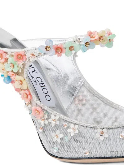 Jimmy Choo Sabot Daisy In Rete Argento  Donna In Silver