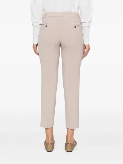 Peserico Embellished Cropped Trousers In Neutral
