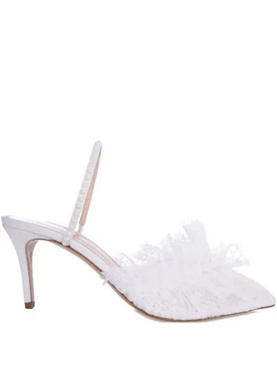 Andrea Wazen 75mm France Lace Mules