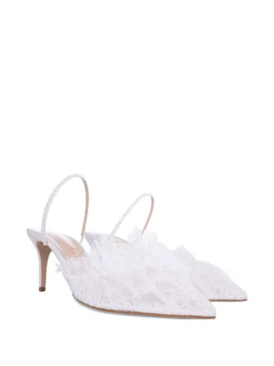 Andrea Wazen 75mm France Lace Mules