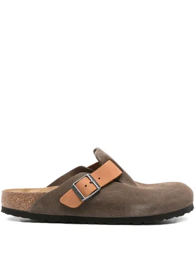 Birkenstock Boston Slippers In Brown