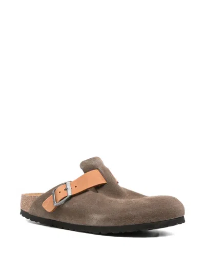 Birkenstock Boston Slippers In Brown