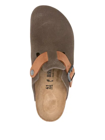 Birkenstock Boston Slippers In Brown