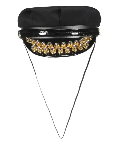 Moschino Spiked Hat In Black