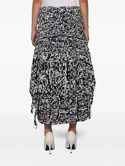Khaite Inna Drawstring Tiered Skirt