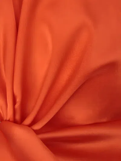 羽毛边饰结饰衬衫