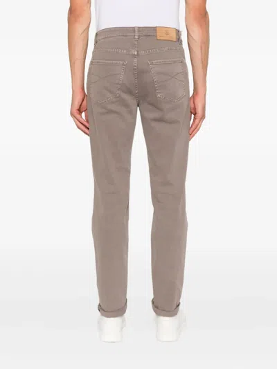 Brunello Cucinelli Straight-leg Jeans In Brown In Black