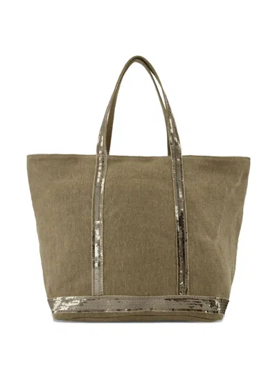Vanessa Bruno Large Sequin-embellished Linen Tote Bag