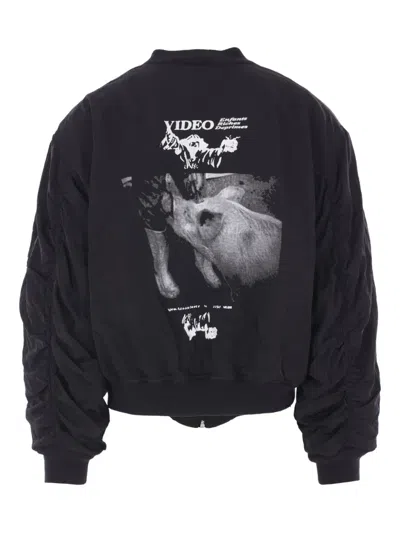 Enfants Riches Deprimes Enfants Video Bomber Jacket With Zip In Black In Black