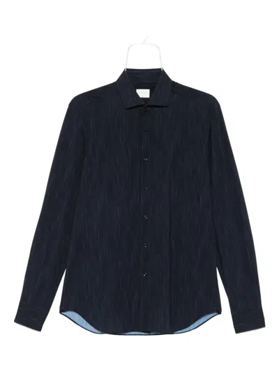 Xacus Textured Long-sleeved Shirt In Black