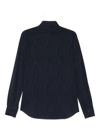 Xacus Textured Long-sleeved Shirt In Black