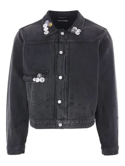 Enfants Riches Deprimes Black Type Vii Pin Assemblage Denim Jacket In Gray