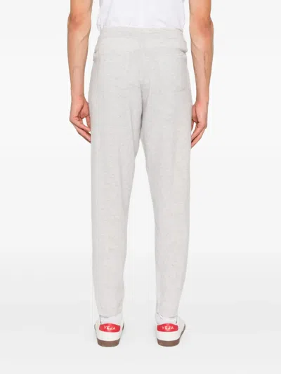 Eleventy Zipper Pocket Sweatpants In White