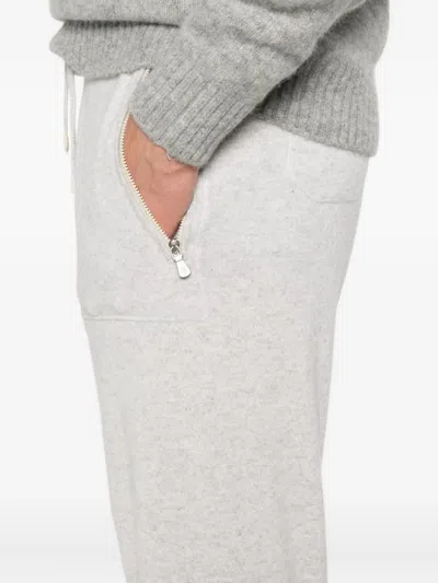 Eleventy Zipper Pocket Sweatpants In White