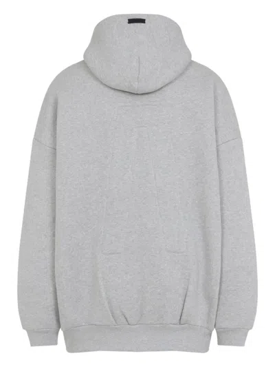 Fear Of God Relaxed Fit Grey Sweatshirt With Zip-up Front In Neutral