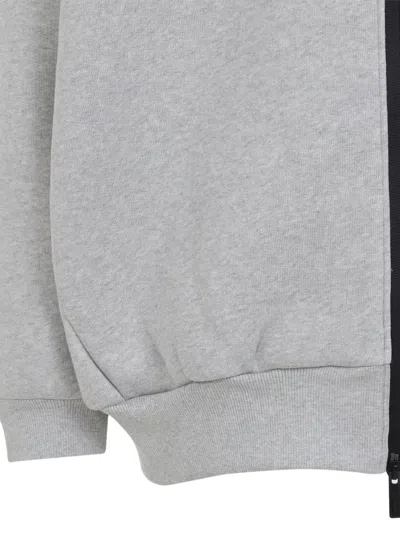 Fear Of God Relaxed Fit Grey Sweatshirt With Zip-up Front In Neutral